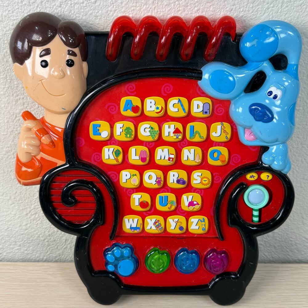 Vintage Blues Clues Notebook Chair Joe Learning Letter ABC Educational Toy Works